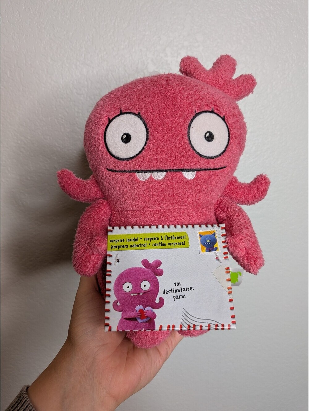 UglyDolls Moxy Pink Plush Stuffed Animal Surprise Envelope Hasbro 2019 NWT